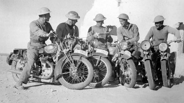 British-troops-on-Italian-motorcycles
