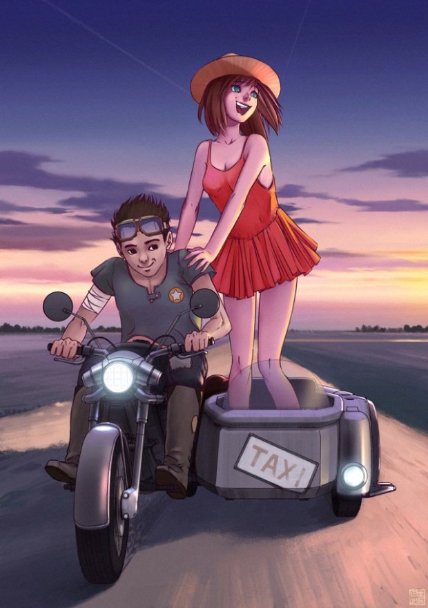 640x909_5702_Taxi_2d_anime_bike_motorcycle_girl_woman_picture_image_digital_art